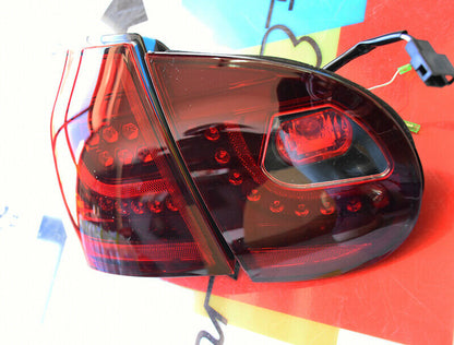 VW GOLF MK5 V 2003-2008 DARK RED FULL LED REAR LIGHTS - GTI