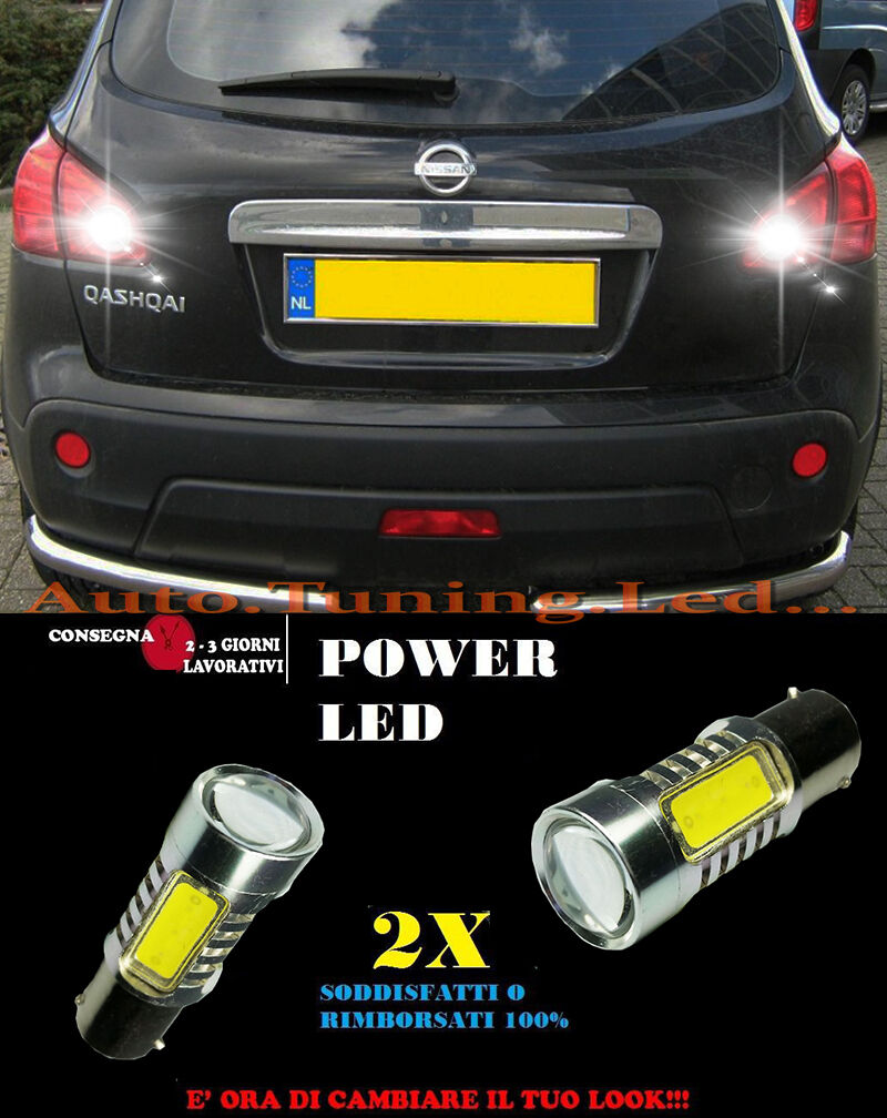 NISSAN QASHQAI 6000K LAMPADE RETROMARCIA A LED P21W BA15 CANBUS NO ERROR