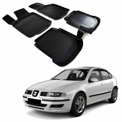 SEAT LEON 1M1 1998-2005 TAPPETINI AUTO IN GOMMA - TAPPETI TOP QUALITA -1