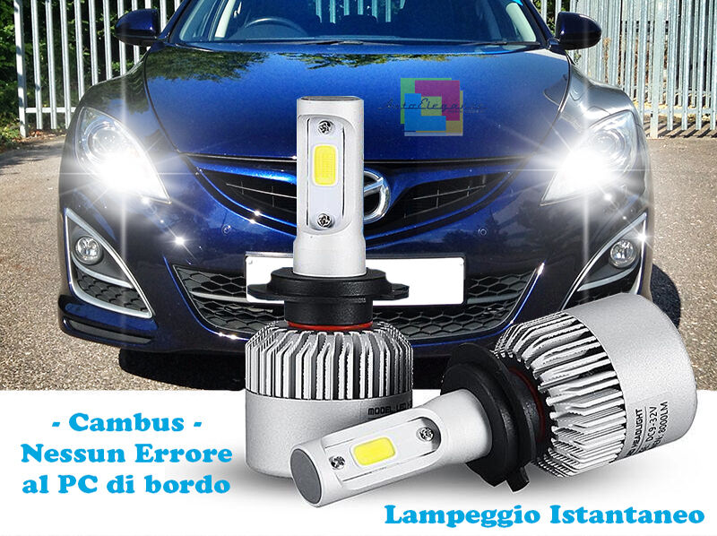 LAMPADE ABBAGLIANTI LED MAZDA 6 2007+ CANBUS LAMPEGGIO ISTANTANEO