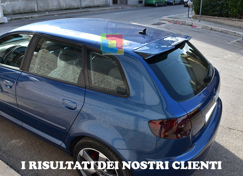 ALETTONE SUL TETTO AUDI A3 8P 04-12 SPORTBACK SPOILER POSTERIORE RS3 AUTOELEGANCERICAMBI