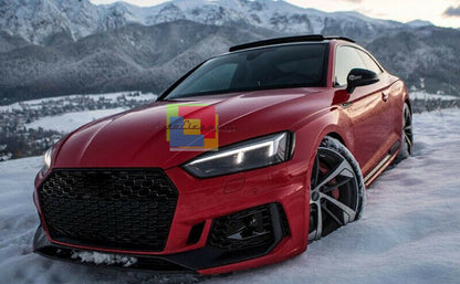 GRIGLIA ANTERIORE AUDI A5 F5 DAL 2017 IN POI LOOK RS5 NERA NIDO D&apos;APE NO LOGO -.