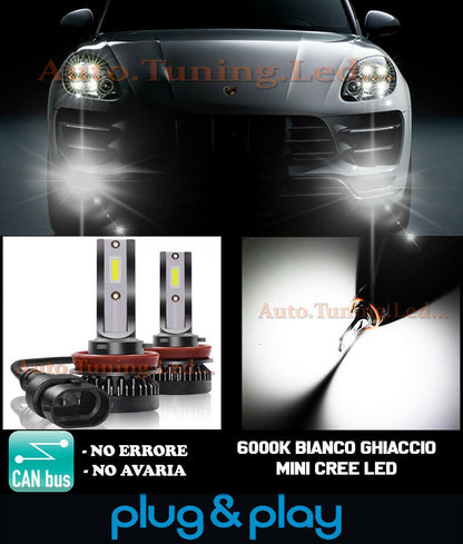 LAMPADE FENDINEBBIA A LED CREE PORSCHE MACAN CAMBUS BIANCO GHIACCIO 8000LM
