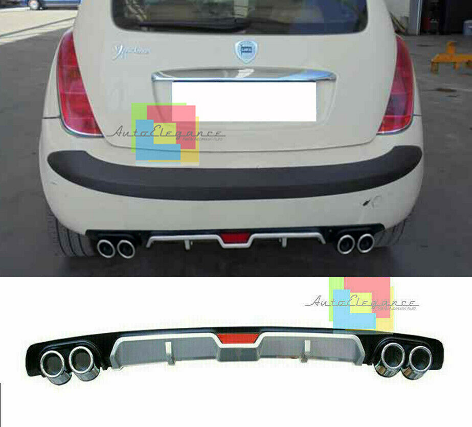 LANCIA YPSILON 843 REAR DIFFUSER UNDER BUMPER FOUR TERMINALS ABS