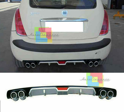 LANCIA YPSILON 843 REAR DIFFUSER UNDER BUMPER FOUR TERMINALS ABS