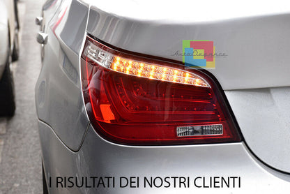 3D LED REAR LIGHTS FOR BMW 5 SERIES E60 2003-2007 RED LIGHTS LIGHTBAR .-