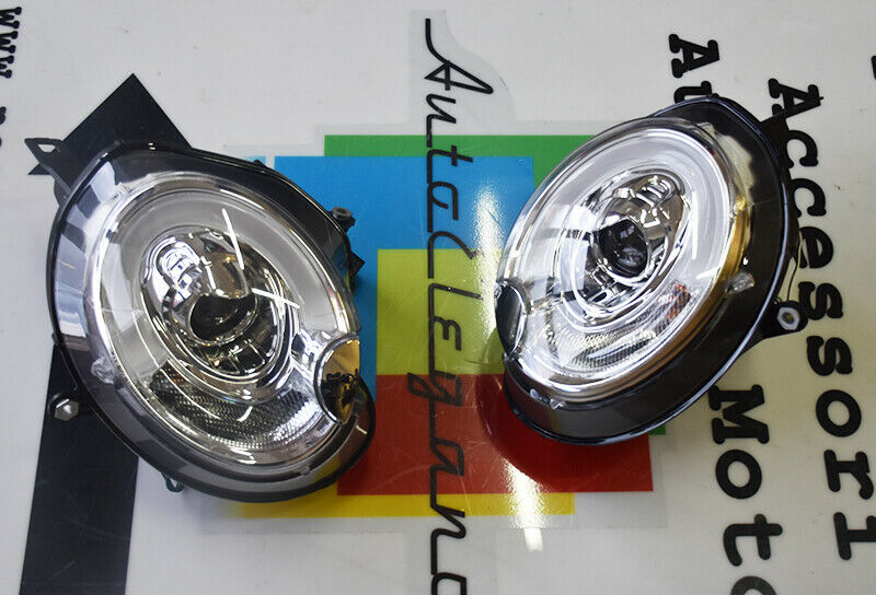 COPPIA FARI ANTERIORI LENTICOLARI MINI COOPER R55 R56 R57 DAL 2006+ DIURNE LED AUTOELEGANCERICAMBI