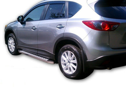 PEDANE LATERALI MAZDA CX-5 2011-2016 SOTTOPORTA ANTI SCIVOLO ALLUMINIO