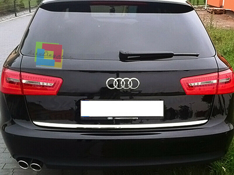 AUDI A6 4G C7 AVANT 2012 IN POI BARRA CROMATA MADANATURA POSTERIORE ADESIVE AUTOELEGANCERICAMBI