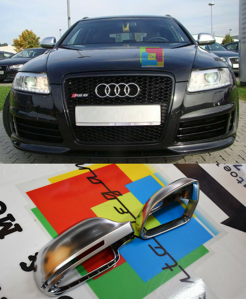 COPERTURE SATINATE SPECCHI AUDI A6 S6 4F C6 2009-05/2010 CALOTTE FRECCIA A LED AUTOELEGANCERICAMBI