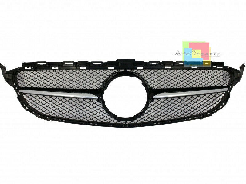 GRIGLIA ANTERIORE NERA DESIGN AMG PER MERCEDES CLASSE C W205 S205 2014+