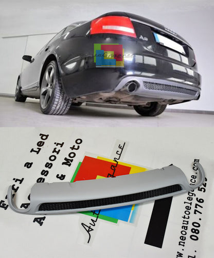 S LINE REAR DIFFUSER - AUDI A6 4F C6 SALOON 2004-2008 UNDER BUMPER