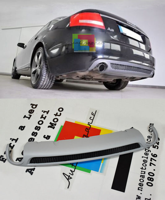 S LINE REAR DIFFUSER - AUDI A6 4F C6 SALOON 2004-2008 UNDER BUMPER