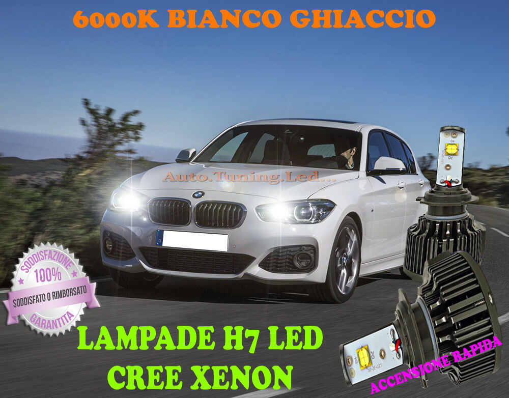 BMW SERIE 1 F20 LAMPADE H7 CREE XENON ABBAGLIANTI 6000K BIANCO RAPIDO AUTOELEGANCERICAMBI