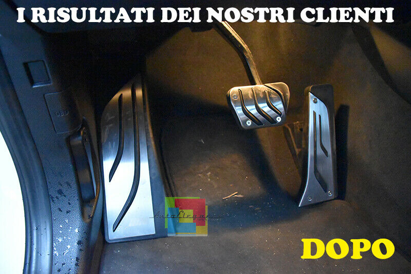 PEDALIERA CAMBIO AUTOMATICO BMW SERIE 3 F30 2011+ - INOX GOMMA ANTISCIVOLO