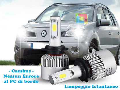 LAMPADE ANABBAGLIANTI LED RENAULT KOLEOS LAMPEGGIO ISTANTANEO 6000K