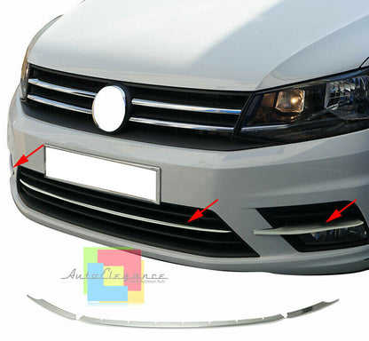 VW CADDY IV 2015+ 3x MODANATURE ANTERIORI CROMATA ADESIVA 3M