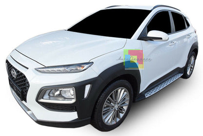 PEDANE LATERALI PER HYUNDAI KONA DAL 2017 IN POI SOTTOPORTA ANTISCIVOLO
