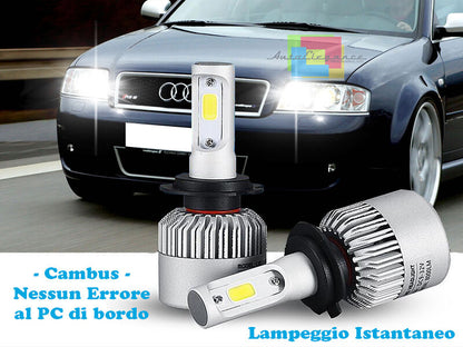 LAMPADE ABBAGLIANTI LED AUDI A6 B5 C5 LAMPEGGIO ISTANTANEO 6000K ----