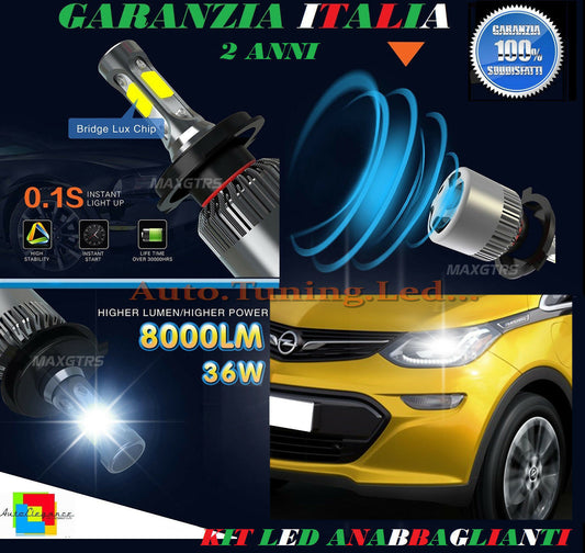 2x LAMPADE HIR2 9012 ANABBAGLIANTI OPEL AMPERA 2011+ 36W LED ISTANTANEO 6000K AUTOELEGANCERICAMBI