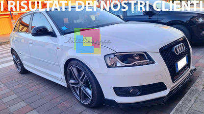FRONT BUMPER UNDER AUDI A3 8P 08-12 LIFT ABS GLOSS BLACK LIP SPLITTER 0100