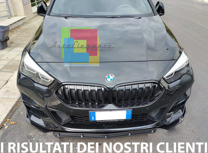 BMW SERIE 2 F44 SPLITTER PARAURTI ANTERIORE NERO LUCIDO LOOK RS AUTOELEGANCERICAMBI