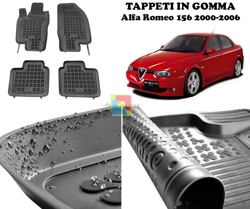 ALFA ROMEO 156 2000-2006 TAPPETINI AUTO IN GOMMA - TAPPETI TOP QUALITA -1- AUTOELEGANCERICAMBI