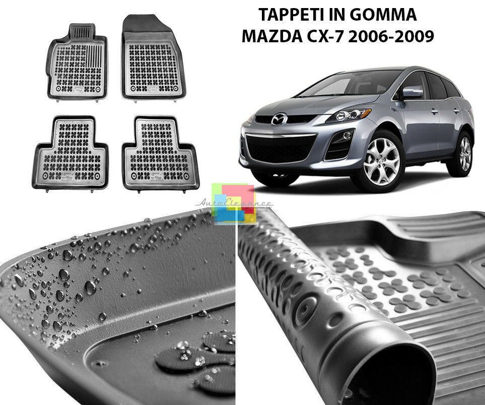 MAZDA CX-7 2006-2009 TAPPETINI AUTO IN GOMMA - TAPPETI TOP QUALITA -1-