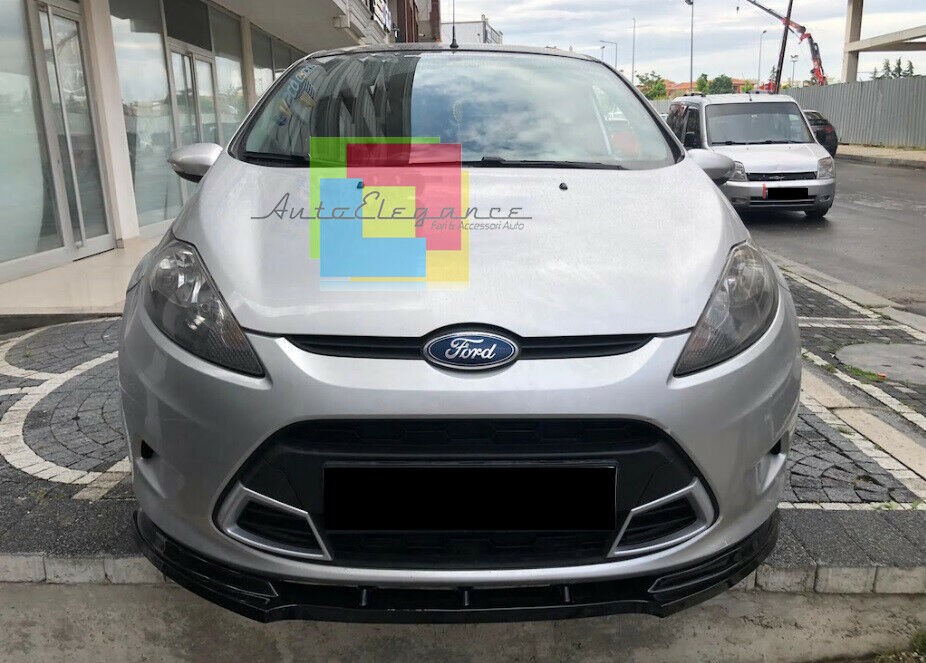 LIP SPOILER SOTTO PARAURTI ANTERIORE PER FORD FIESTA MK7 2008-2012 ABS NERO .-