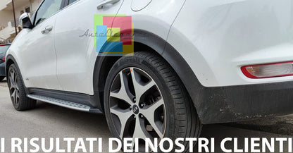 PEDANE LATERALI KIA SPORTAGE 2015+ SOTTO PORTA ACCIAIO INOX E PVC