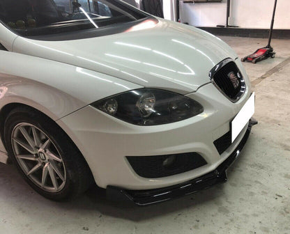 LAMA SOTTO PARAURTI ANTERIORE SEAT LEON 1P ABS SPORTIVO NERO LIP SPOILER