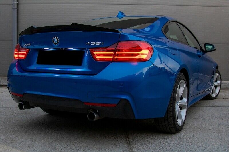 BMW SERIE 4 F32 DAL 2013+ SPOILER POSTERIORE SUL COFANO ABS LOOK M4 NERO AUTOELEGANCERICAMBI