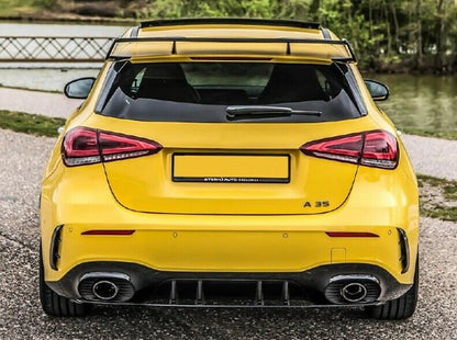 MERCEDES A-CLASS W177 REAR SPOILER AMG LOOK ROOF ABS BLACK WING