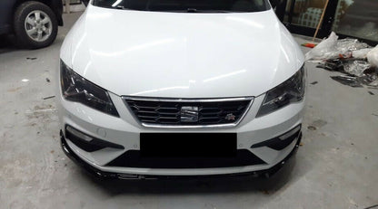 LIP SPOILER UNDER FRONT BUMPER FOR SEAT LEON 5F ABS BLACK SPLITTER
