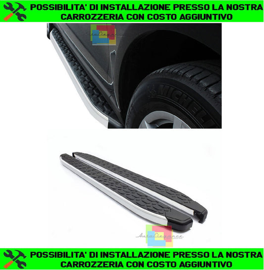 SIDE STEPS RENAULT KADJAR 2015+ UNDER DOOR STAINLESS STEEL AND PVC - SPORT LOOK