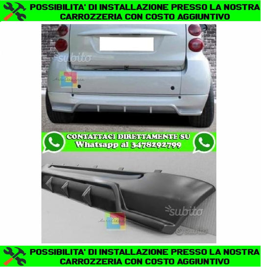 REAR DIFFUSER UNDER BUMPER SMART 451 2007-2012