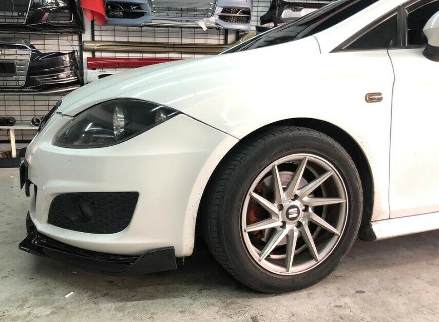 LAMA SOTTO PARAURTI ANTERIORE SEAT LEON 1P ABS SPORTIVO NERO LIP SPOILER