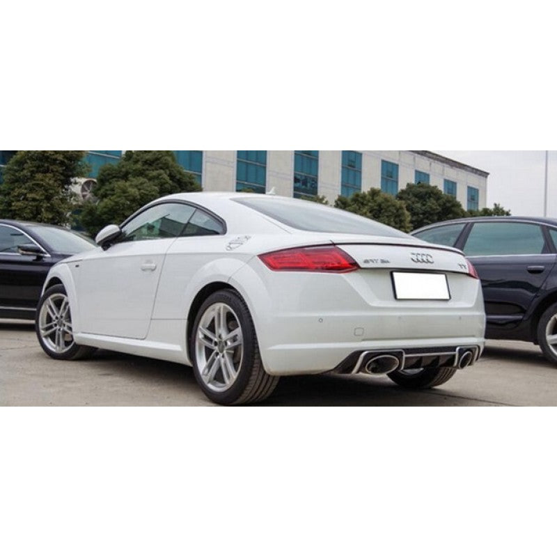 AUDI TT FV 2014-2017 DIFFUSORE POSTERIORE SOTTO PARAURTI E TERMINALI CROMATI LOOK RSTT AUTOELEGANCERICAMBI