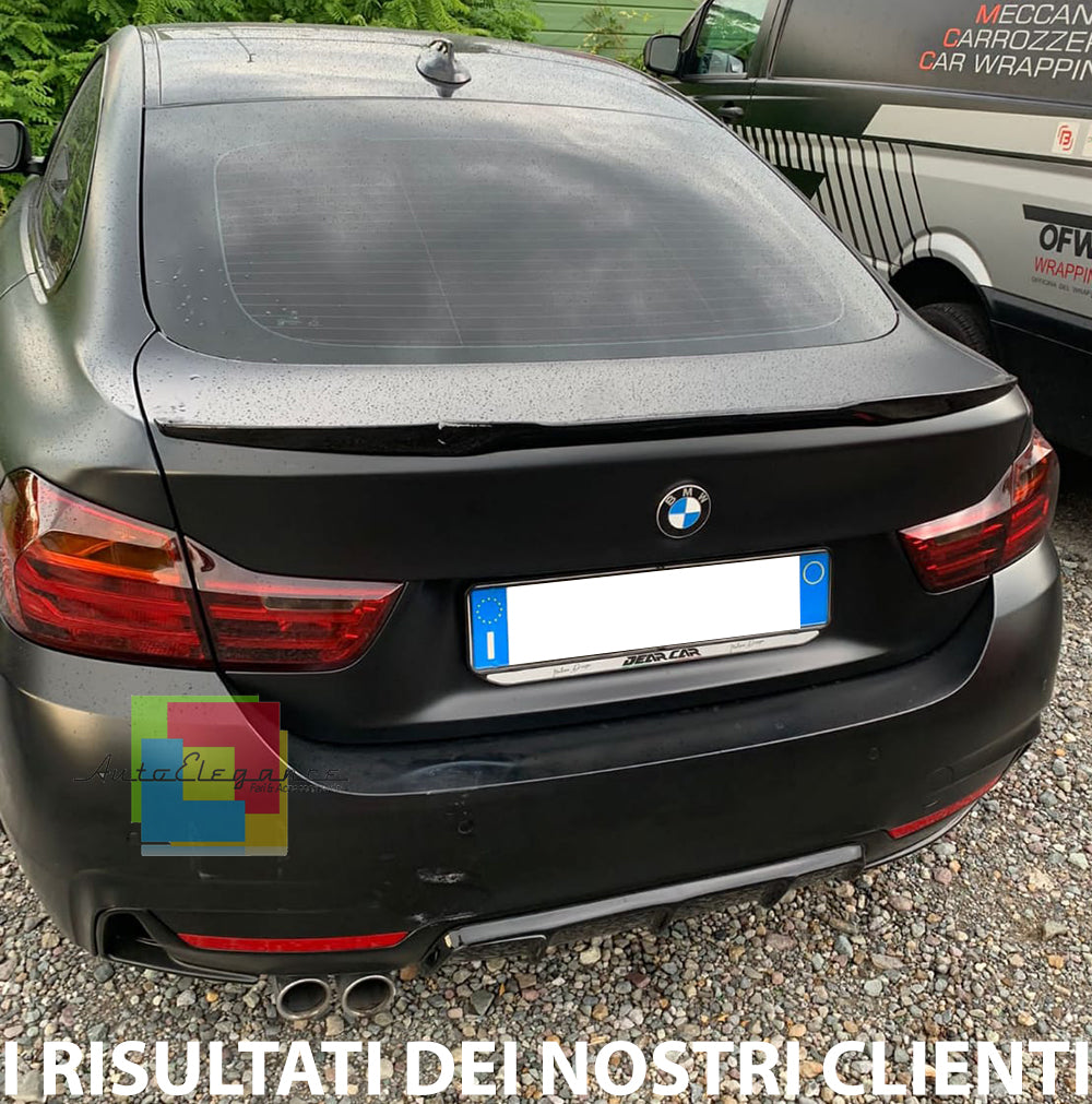 BMW SERIE 4 F36 GRAN COUPE SPOILER POSTERIORE SUL COFANO DEFLETTORE M4 ABS 0032 AUTOELEGANCERICAMBI