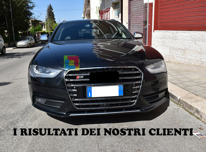 GRIGLIA ANTERIORE AUDI A4 B8 2012-2015 CALANDRA NERA LOOK S4 PROFILI CROMATI