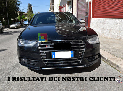 GRIGLIA ANTERIORE AUDI A4 B8 2012-2015 CALANDRA NERA LOOK S4 PROFILI CROMATI