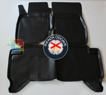 TOYOTA HILUX PICK UP 2010-2016 SET TAPPETINI AUTO IN GOMMA - TAPPETI TOP .-