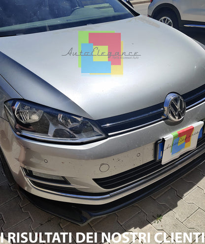 LIP UNDER FRONT BUMPER VW GOLF 7 VII STANDARD 2012-2016 ABS BLACK SPLITTER