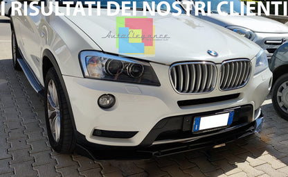 BMW X3 F25 2010-2017 LAMA SOTTO PARAURTI ANTERIORE IN ABS NERO SPLITTER AUTOELEGANCERICAMBI
