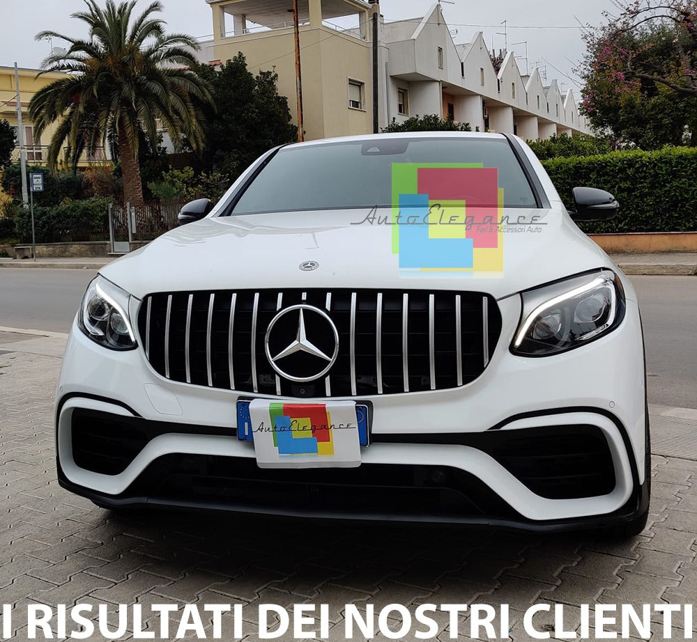 GRIGLIA ANTERIORE MERCEDES GLC C253 X253 15-18 PROFILI CROMATI PANAMERICA