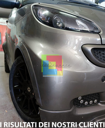 SMART FORTWO 451 SET 4 PIECES SPOILER MUDGUARDS WIDEENED IN ABS