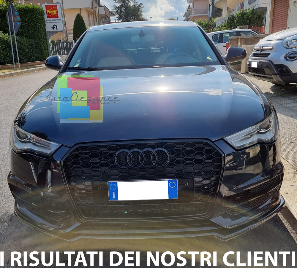 SPLITTER AUDI A6 4G C7 LIP GLOSSY BLACK UNDER FRONT BUMPER ABS LIP
