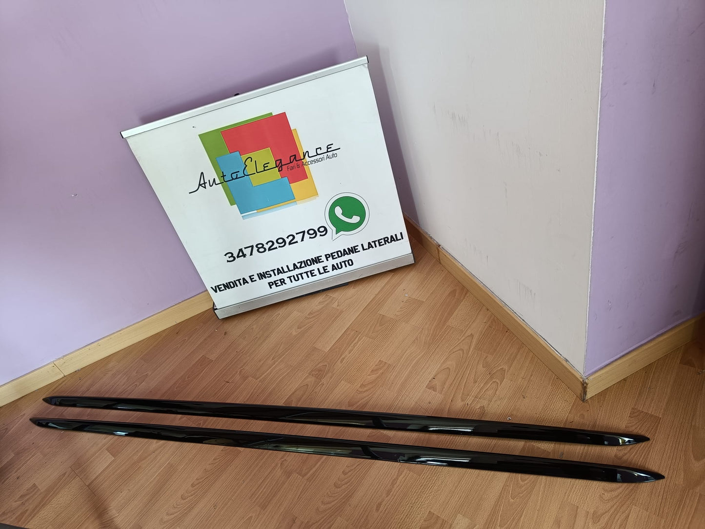 AUDI MINIGONNE LATERALI SOTTO PORTA SLINE ABS NERO LUCIDO TOP QUALITA' 0270 AUTOELEGANCERICAMBI