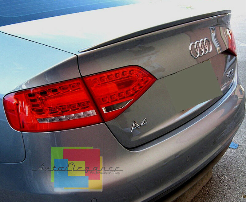 AUDI A4 B8 8K BERLINA 2008-2014 SPOILER POSTERIORE SUL COFANO IN ABS - AUTOELEGANCERICAMBI