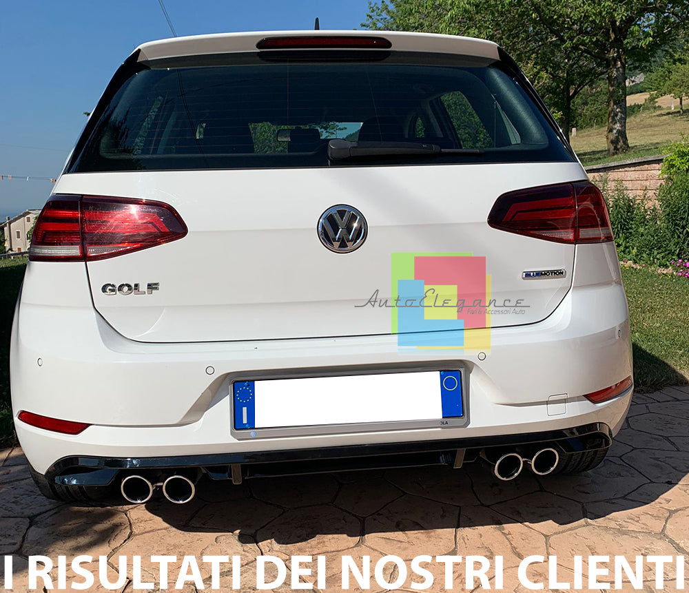 VW GOLF 7.5 2017-2020 DIFFUSORE POSTERIORE SOTTO PARAURTI TERMINALI LOOK R